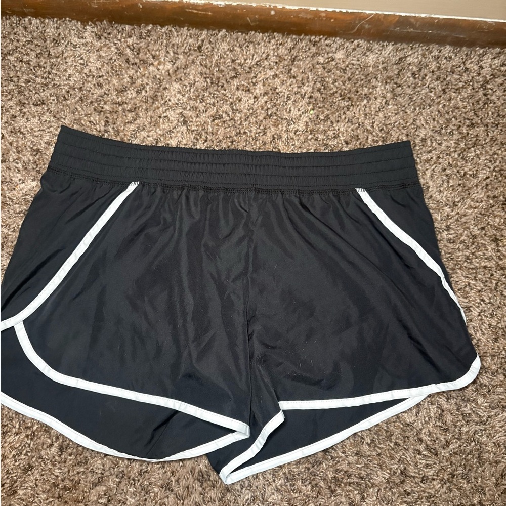 Champion Women's Black Shorts with White Accents